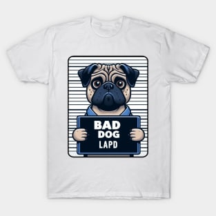 LAPD Jail Photo Bad Dog T-Shirt